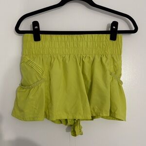 FP Movement Lime Green Athletic Shorts
